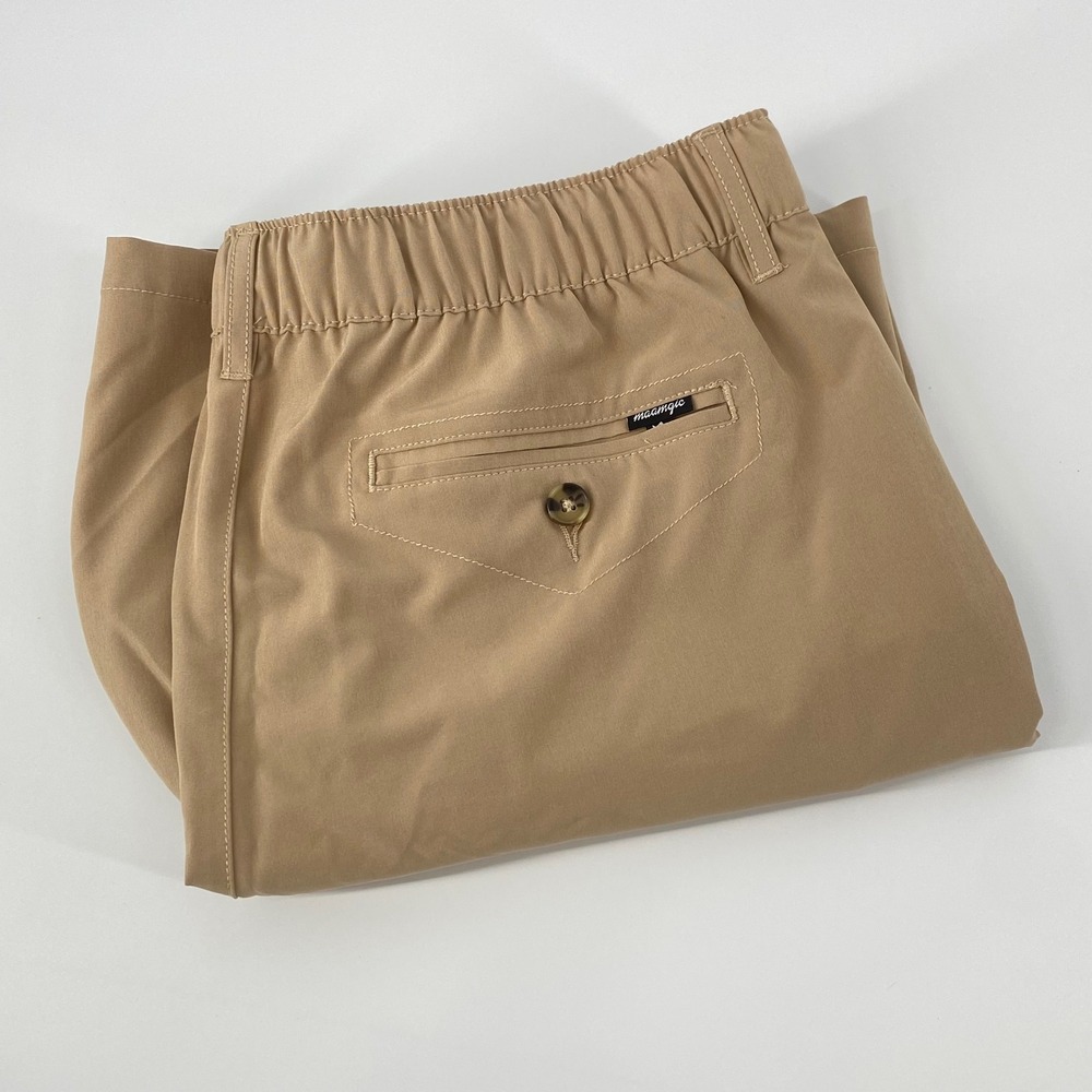 Maamgic NatureMono Shorts Mens Large Khaki Shorts‎ Drawstring Button Closure NEW
